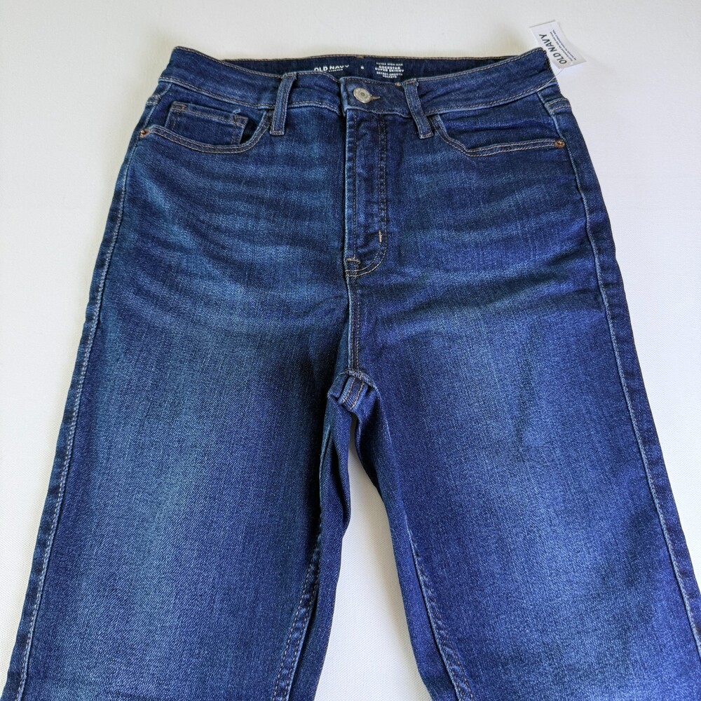 Old Navy NWT Extra High-Rise Rockstar Super Skinny Women's Jeans Sz 8 Med. Wash - Picture 3 of 16
